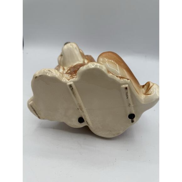 Vintage Cocker Spaniel Puppy Dog Ceramic Planter Brown Tan Glazed Pottery 8” - Picture 5 of 9